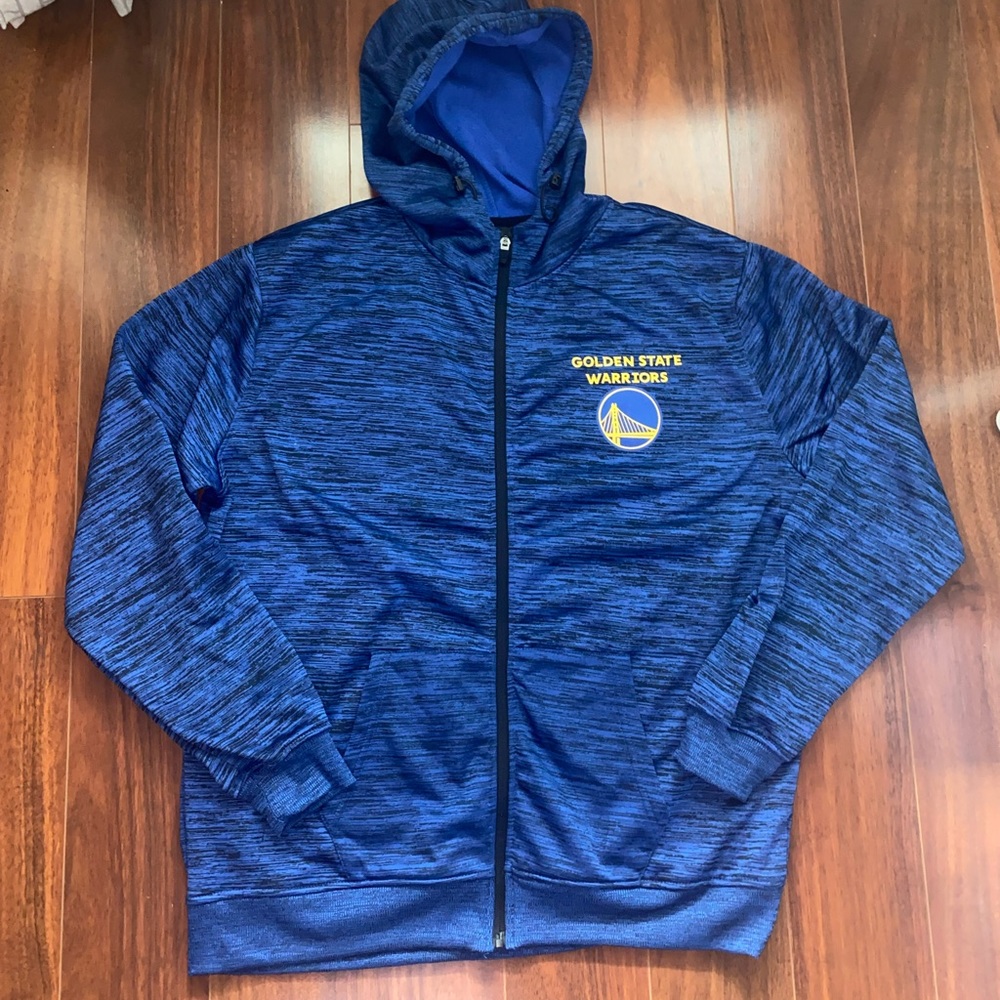 Dark Blue Golden State Warriors Zip Up Hoodie!